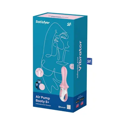 Satisfyer Air Pump Booty 5+ análvibrátor, pumpa funkcióval (APP-os)