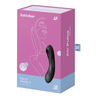 Satisfyer Curvy Trinity 4. vibrátor, léghullámos csiklóizgatóval (fekete)