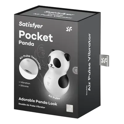 Satisfyer Pocket Panda léghullámos csiklóizgató, vibrációval