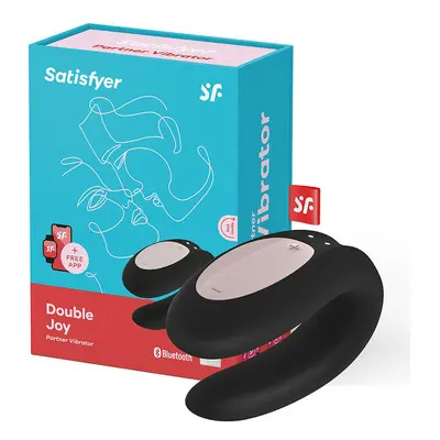 Satisfyer Double Joy párvibrátor (fekete) (APP-os)