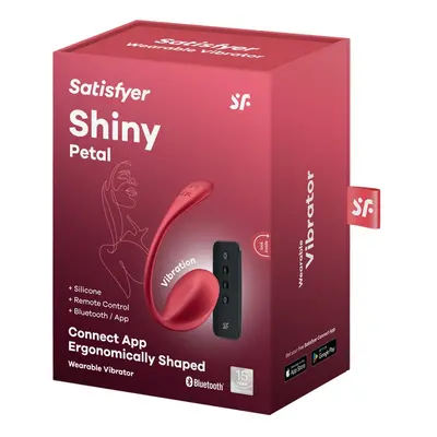 Satisfyer Shiny Petal vibrációs tojás, vezeték nélküli távirányítóval (fekete) (APP-os)