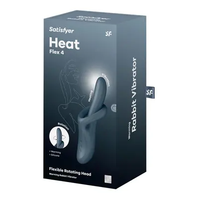 Satisfyer Heat Flex 4 vibrátor, melegítő funkcióval, rotációval (szürke)