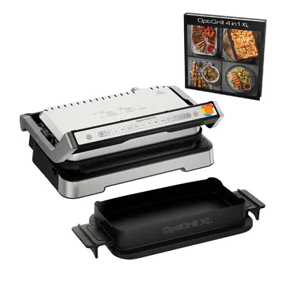 Elektromos grill Tefal OptiGrill XL 4az1-ben GC784D30 Rozsdamentes/Fekete