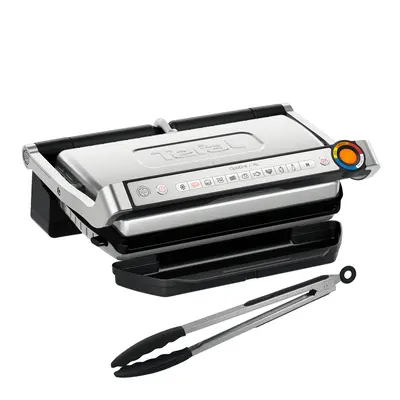 Elektromos grill Tefal OptiGrill+ XL fogóval GC728D10 Rozsdamentes/Fekete