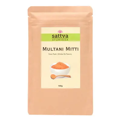 Gyógynövényes arcpakolás - Multani Mitti 100g - Sattva Ayurveda