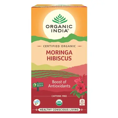 Tulsi MORINGA HIBISCUS, filteres bio tea, filter - Organic India