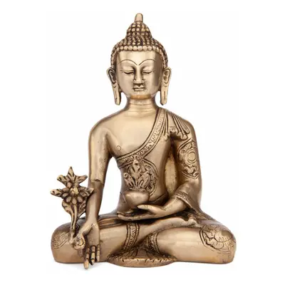 Buddha réz szobor, aranyozott, 18cm - Bodhi