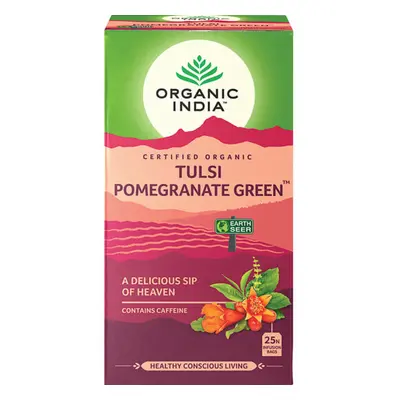 Tulsi POMEGRANATE GREEN, filteres bio tea, filter - Organic India