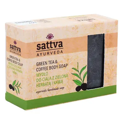 Ajurvédikus kézműves szappan - Zöld tea és Kávé 125g - Sattva Ayurveda