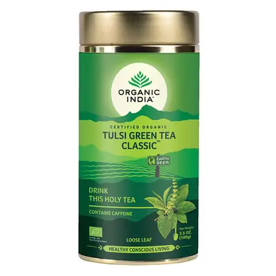 Tulsi GREEN TEA Zöld Tea, szálas bio tea, 100g - Organic India