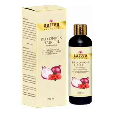 Vöröshagymamag hajolaj hibiszkusszal 200ml - Sattva Ayurveda