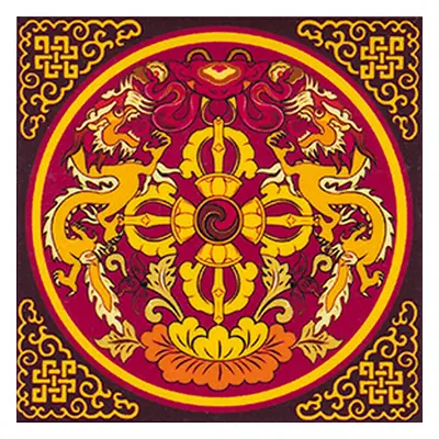 Mandala falikép - Tibeti kereszt