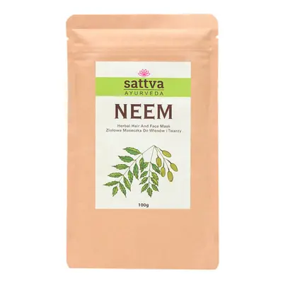 Gyógynövényes haj- és arcpakolás - Neem 100g - Sattva Ayurveda