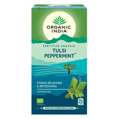 Tulsi PEPPERMINT, filteres bio tea, filter - Organic India