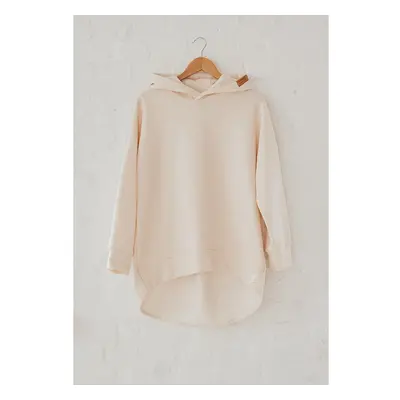 HOODED IKIGAI Kapucnis Pulóver - Cream - PatentDuo