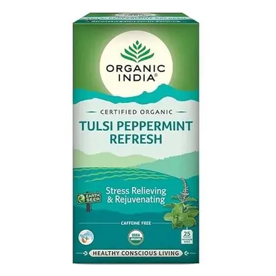 Tulsi PEPPERMINT REFRESH, filteres bio tea, filter - Organic India