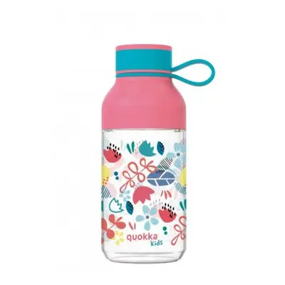 BPA mentes műanyag kulacs pánttal ICE KIDS Flowers 430ml - Quokka