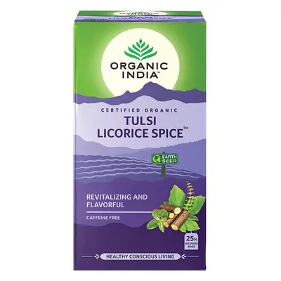 Tulsi LICORICE SPICE Édesgyökér, filteres bio tea, filter - Organic India