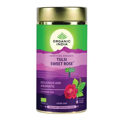 Tulsi SWEET ROSE Édes Rózsa, szálas bio tea, 100g - Organic India