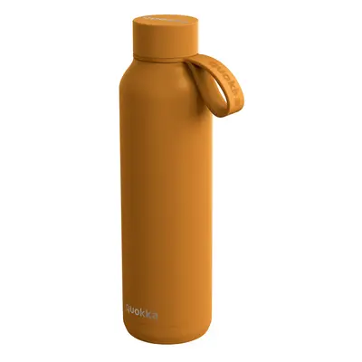 Hőtartó fémkulacs pánttal SOLID Mustard fémkulacs 630ml - Quokka