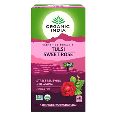 Tulsi SWEET ROSE, filteres bio tea, filter - Organic India