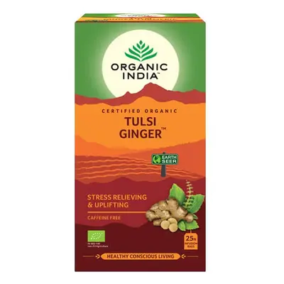 Tulsi GINGER Gyömbér, filteres bio tea, filter - Organic India