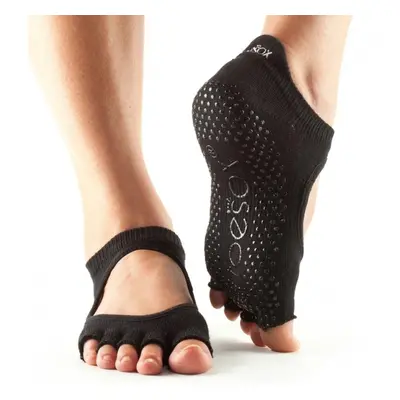 Jóga zokni - ToeSox Bellarina Half-toe fekete