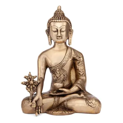 Buddha réz szobor, aranyozott, 18cm - Bodhi