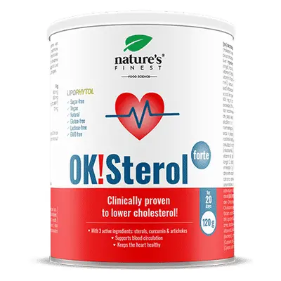 OK!Sterol Forte | Szív egészsége | Rossz koleszterin csökkentése | Lipid támogatás | 6 perc alat