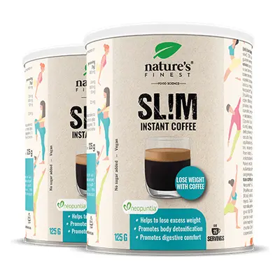 Slim Coffee 1+1 | Fogyasztó kávé | Étvágycsökkentő hatás | Neopuntia™ | Csökkenti a zsírt és cuk