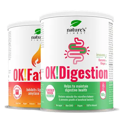 OK!Digestion + OK!FatBurn | Mikroflóra Balance | Jótékony Baktériumok | Egészséges emésztés | Fo