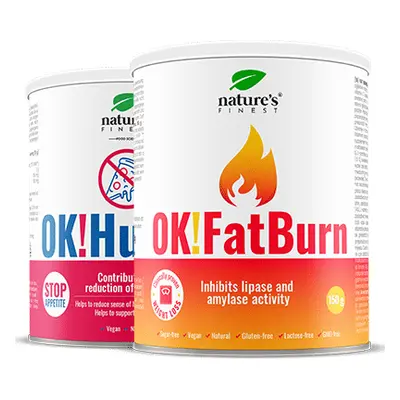 OK!FatBurn + OK!Hunger | Fogyókúra csomag | Szénhidrát- és zsírblokkoló | Étvágycsökkentő | ID-a