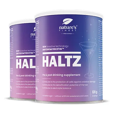 HALTZ PRO 1+1 | Ital előtti és utáni étrend-kiegészítő Dihidromiricetinnel (DHM) | C-vitamin | M