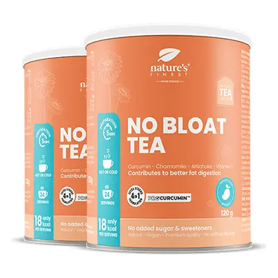 No Bloat Tea 1+1 | Emésztési Támogatás | Funkcionális tea | Csökkenti a Puffadást | Kurkumin Tea