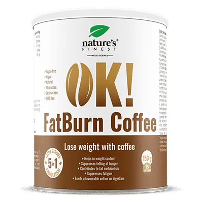 100% FatBurn Kávé | 6x OK!FatBurn® | ID-Alg®-val és L-karnitinnel | Karcsúbb Test | a Nature's F