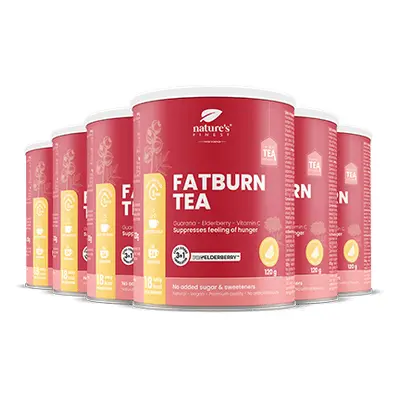 100% Bio Fogyasztó Tea | 6 x FatBurn Tea with ProElderberry™ | Máriatövis és Macskagyökér | Vegá