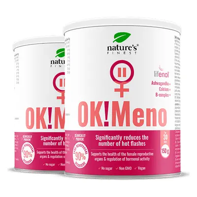 OK!Meno Box | 1+1 Ajándék | Menopauza Táplálékkiegészítő | Ashwagandha Vitamin Bambusz | Csökken