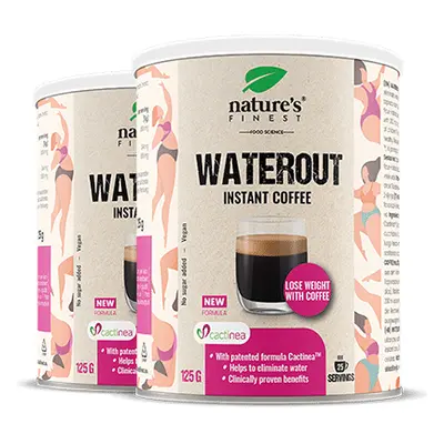 WaterOut Coffee 1+1 | Víz visszatartás megszüntetése | Cactinea™ formula | Csökkentse a puffadás