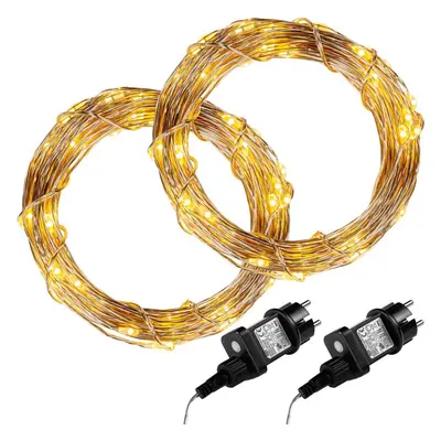 VOLTRONIC® LED lánc 2x 200 LED Meleg fehér