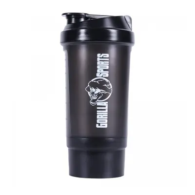 Gorilla Sports Shaker rekesszel fekete 500 ml