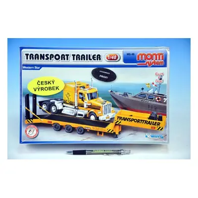 Építőkészlet Monti 46 Transport Trailer Western Star 1:48