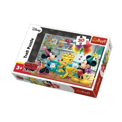 Puzzle Mickey és Minnie szülinapot ünnepel Disnay 27x20cm