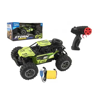 Autó RC buggy 22cm műanyag 2.4GHz akkumulátor zöld