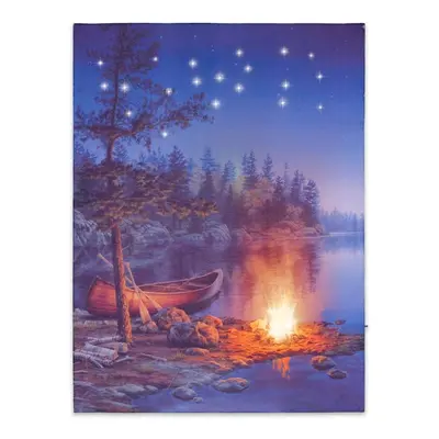 Falikép NEXOS Mountain lake 30 x 40 cm - 22x LED