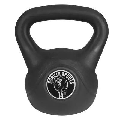 Gorilla Sports Ketlebell műanyag súlyok fekete 14 kg