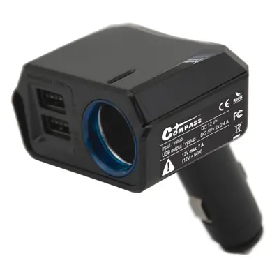 COMPASS Fix adapter 12V + 2x USB 2400mA SELECT