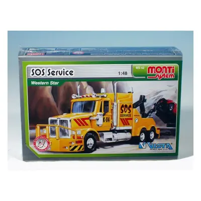 Építőkészlet Monti 42 SOS Service Western star 1:48