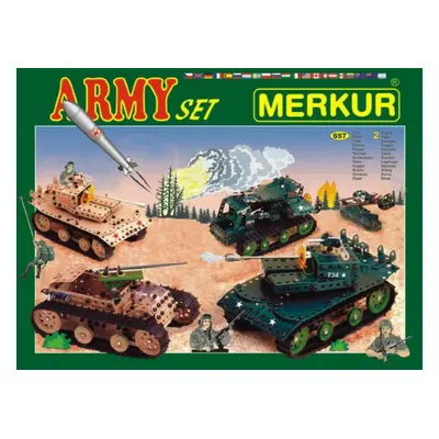 Teddies Építőkészlet MERKUR Army Set 657 db 2 réteg