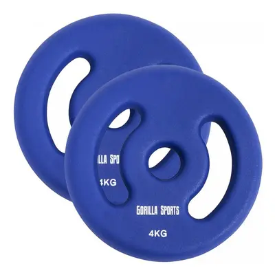 Gorilla Sports Súlytárcsa szett 2 x 4 kg sötétkék