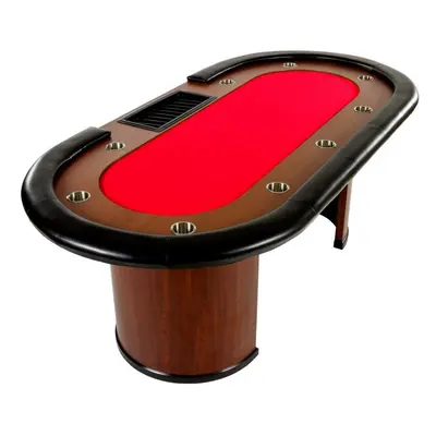 GamesPlanet® Pókerasztal XXL ROYAL FLUSH Piros